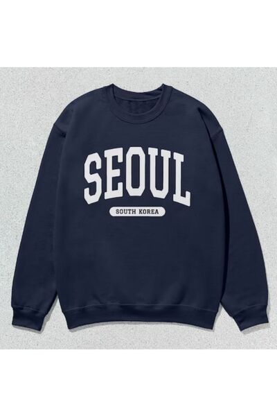 DAXİS Sportwear Company سويت شيرت برقبة دائرية مطبوع للجنسين من سيول