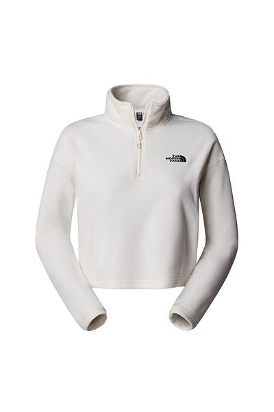 THE NORTH FACE Glacier 100% Women's Sweatshirt - Half Zip, Cropped, White-S Nf0A855N4Hp1