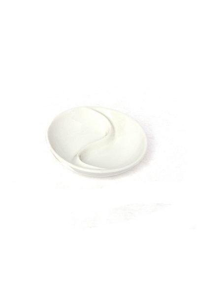 SQUALO Elegant Porcelain Round Plate, Divided Modern Model - White - 9x9x2.5cm - A3938