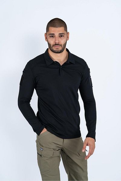 Combat Tactical Μπλουζάκι Tactical Outdoor Lacost Πόλο Μπλουζάκι με γιακά - 802 Μακρυμάνικο Πικέ