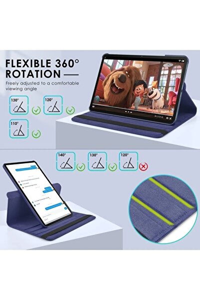 TEKNETSTORE Xiaomi Redmi Pad Se 11 Inch Tablet Compatible 360 Rotating Pu Leather Case Set with Sleep Mode