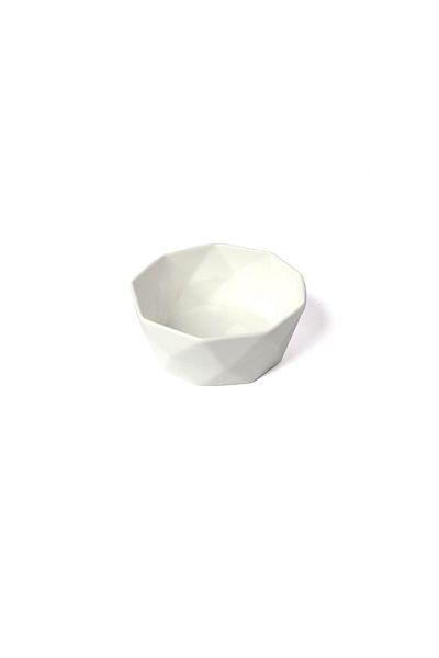 SQUALO Porcelain Serving Round Bowl With Ribbed Edges - White - 15.2cm - A22299