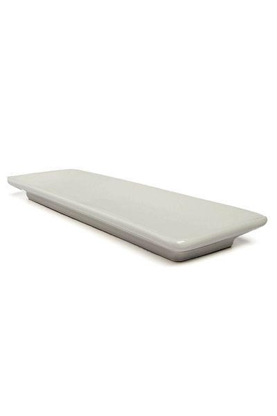 SQUALO Elegant Porcelain Rectangle Serving Flat Plate Modern Model, White - 30.4x9.7cm - A2532