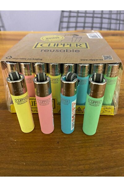 Genel Markalar Reusable İnce Model Renkli Çakmak 4Adet