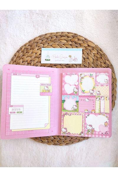 Pembe Çarşı دفتر ملاحظات لطيف لاصق (Hello Kitty)