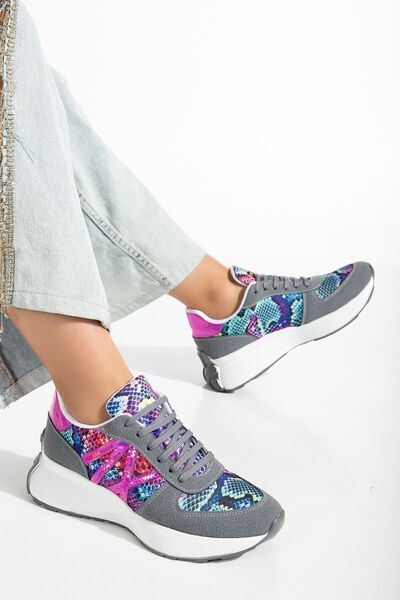 brawerlife Vividstride Kadın Gri Renkli Günlük Spor Ayakkabı - Hem Şık Hem Rahat