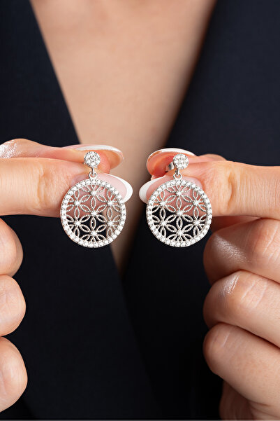 Silvano Jewelry 925 Ayar Gümüş Yaşam Çiçeği Küpe