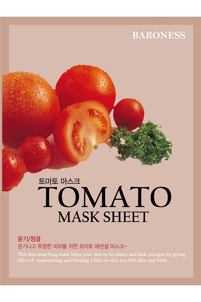 Baroness Tomato Mask Sheet Domates Extracted Paper Mask (5 Pcs)