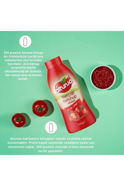 Altunsa Acılı Ketçap 520 gr