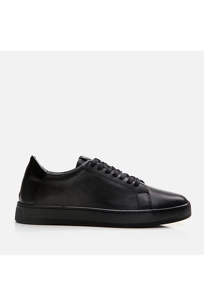 Hotiç Schwarze Herren-Freizeitschuhe aus echtem Leder