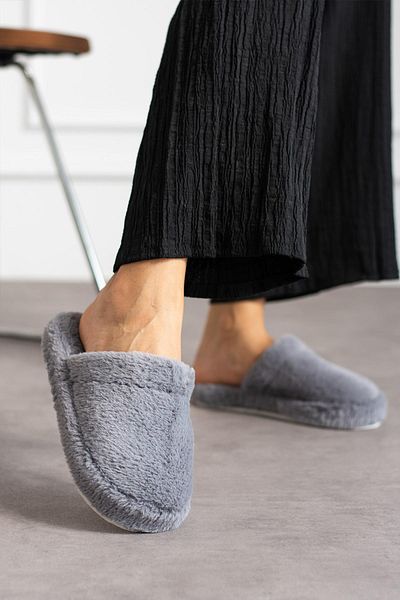 Moda Frato Γυναικείες παντόφλες εσωτερικού χώρου Modafrato - Γούνινο εσωτερικό, Χειμερινή αθόρυβη σόλα