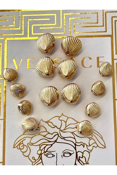 ODDA TASARIM ATÖLYESİ Gold Blazer - Sea Shell Model Design Button Set