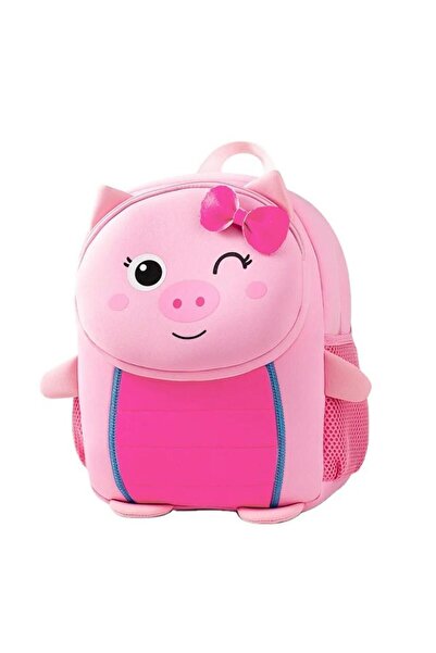 AYVİ Peppa Kız Çocuk Çantası Ana Okul Sırt Çantası Kreş Çantası Pembe 0-6