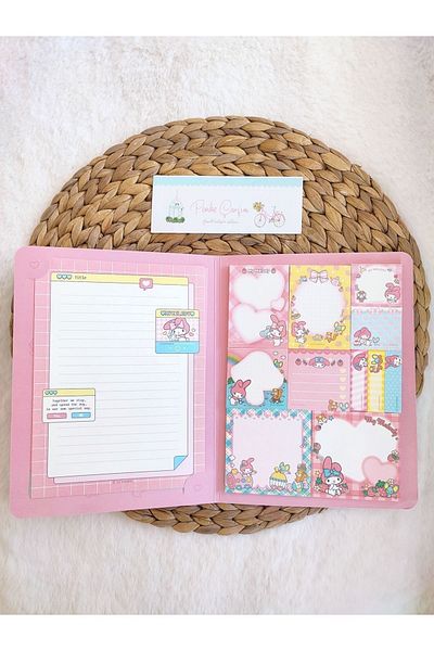 Pembe Çarşı Cute Adhesive Post Notebook (My Melody)