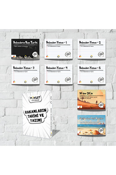 1. Sınıf Matematik - Rakamların Tarihi Ve Yazımı - 8 Kitap