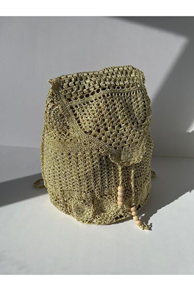 JINJI HANDMADE GOODS ÖRGÜ DANTEL SIRT ÇANTASI
