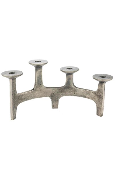 Mikasa Moor Gümüş 3lü Mumluk 39x16x21cm