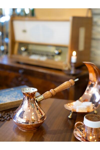 Bakır Concept BAKIR CEZVE MODERN RUS ÇEKİÇ DÖVME MODEL ( 4 KİŞİLİK)