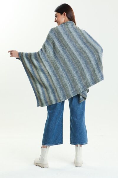 Ocean Colorful Knitwear Shoulder Shawl