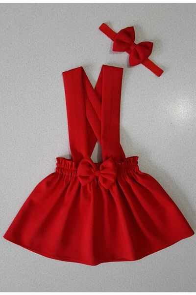 Yumurcak Red Crepe Dress and Bandana