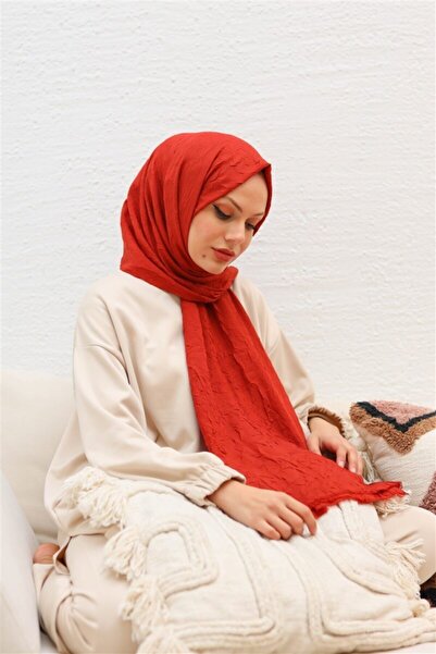 LİNASCARFS Bamboo Kraş Shawl Orange