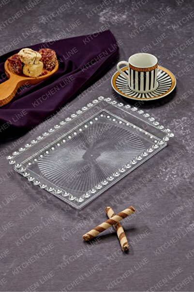 B.A.Y.NUVOLA 2 PIECES MICA BEADED RECTANGULAR TRAY