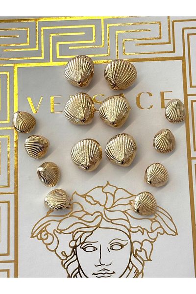 ODDA TASARIM ATÖLYESİ Gold Blazer - Sea Shell Model Design Button Set