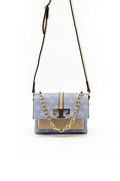 Silver Polo Polo Blue și Silver Color - Ten SP1148 Geantă Crossbody pentru femei