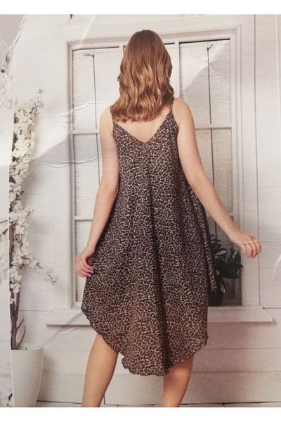 Flamingo Leopard Patterned Women's Home Sea Beach Dress