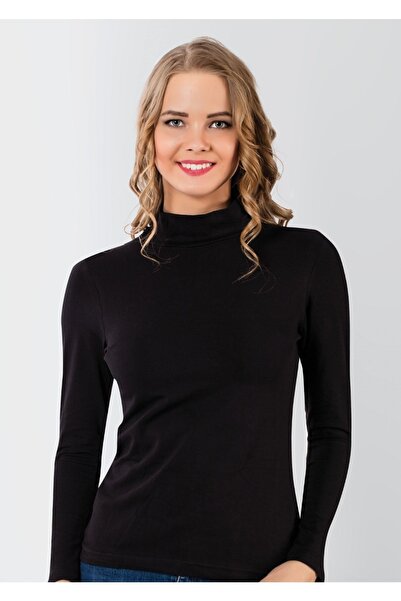 Trendbade Butik Жіночий чорний напіврибальський бади з довгими рукавами