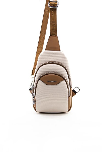 Silver Polo Bej - A.Taba SP959 Kadın Bel Çantası