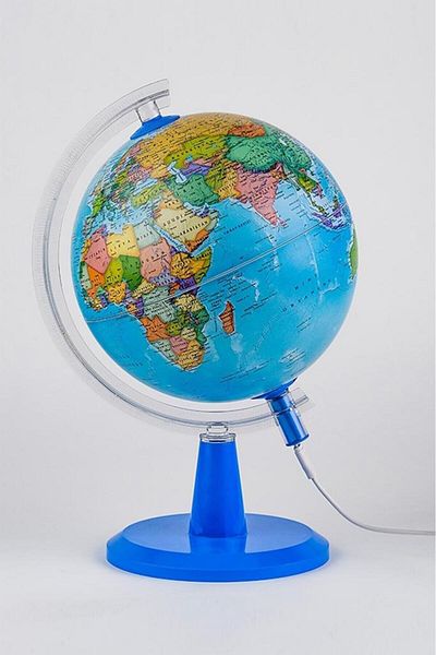 Gürbüz 26 cm Political Globe Modern Illuminated