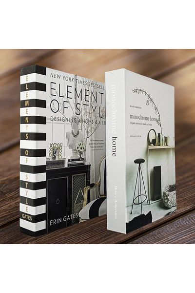 BayCazip Decorative Book Look Box Set of 2 Decorative Book Looking Box