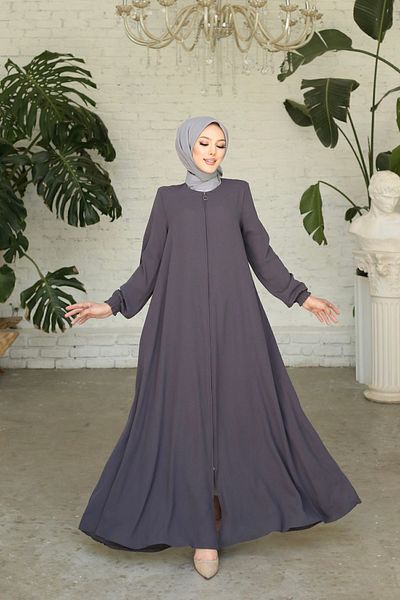 gülmedine Medina Silk Mevlana Flared Ferace