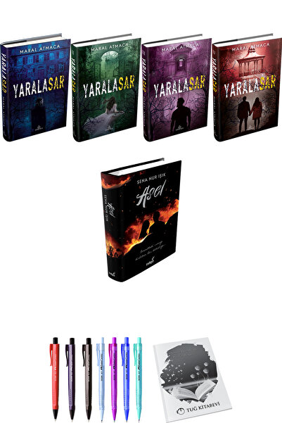 İndigo Kitap Yaralasar 4lü Set Ciltli ve Asel Ciltli Sena Nur Işık + Hediyeli