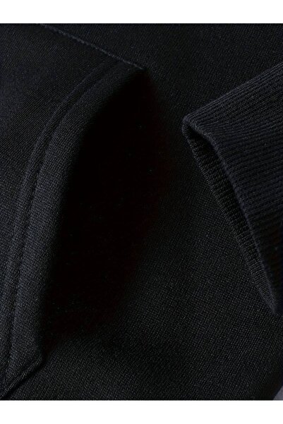 HIRSCH Μαύρη Oversize Βαμβακερή φόρμα με κουκούλα - Sweet Printed