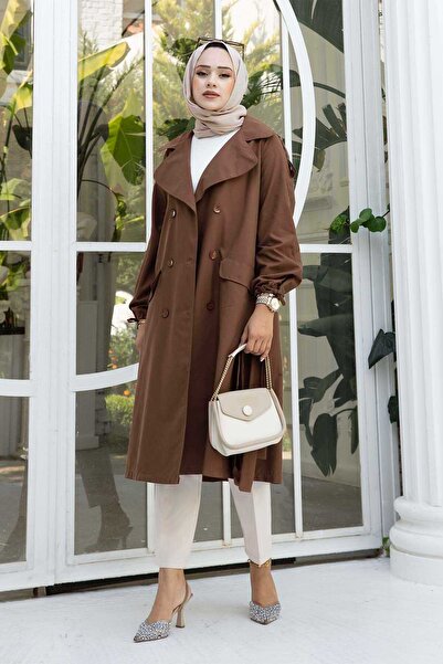 EBRUTESETTÜR Mobile Belted Sleeve Lace-Up Trench Coat