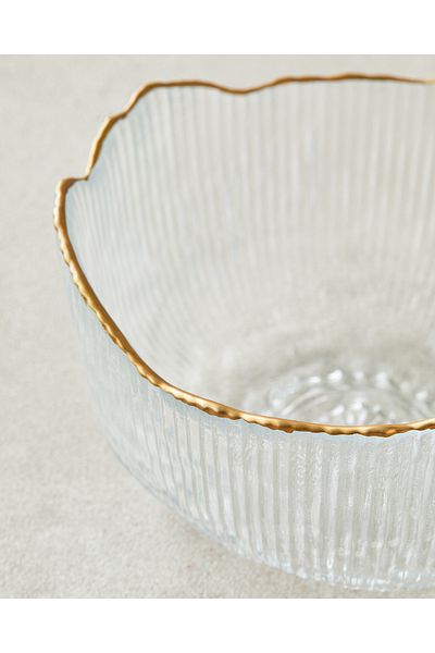 English Home Lune Gold 13 cm Glass Snack Bowl