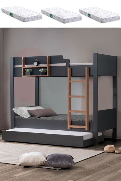 Setay Mdf Profil Ranza , Asya Ayrılabilir Yavrulu Ranza 3 Adet Comfort Yatak