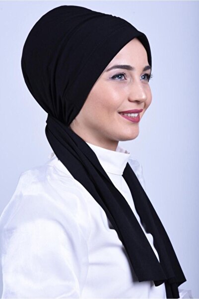 LADY SCARF Büzgülü Bağlamalı Bone Siyah