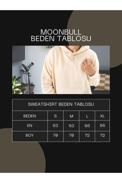 MOONBULL Ανδρικό φούτερ με κουκούλα Oversize - Deer Printed