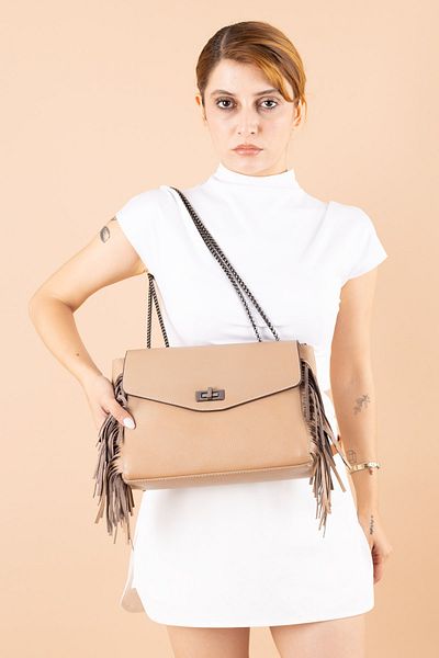 Getcho Dream Women's Genuine Tassel Shoulder Bag and Crossbody Bag
