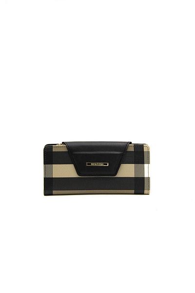 Silver Polo Черно кафе - Дамски портфейл с държач за карти Nv1114