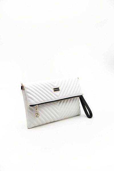 Silver Polo Λευκό Nv1134 - Γυναικείο Clutch Portfolio