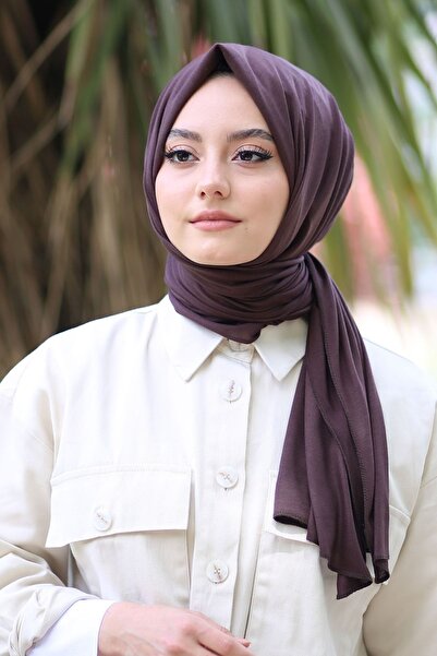 AYSU Γυναικείο χτενισμένο βαμβακερό σάλι Bitter Brown