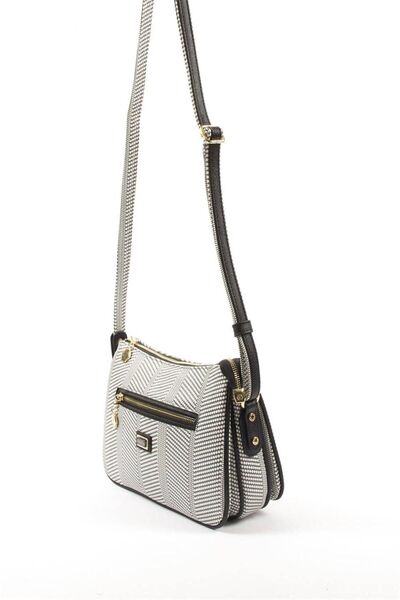 Silver Polo Black and White Nv818 - Women's Crossbody Bag