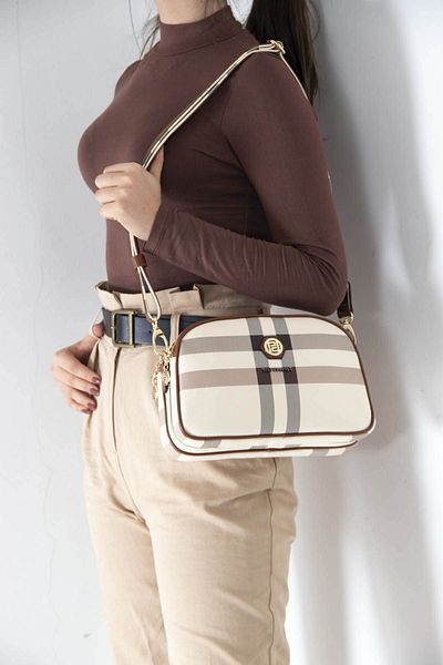 Silver Polo Geantă Crossbody damă - Crem Tan Nv745