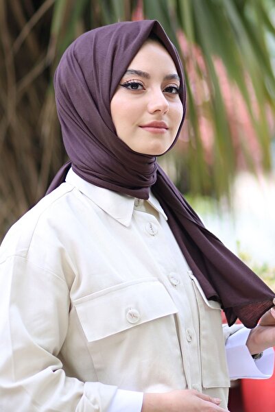 AYSU Γυναικείο χτενισμένο βαμβακερό σάλι Bitter Brown