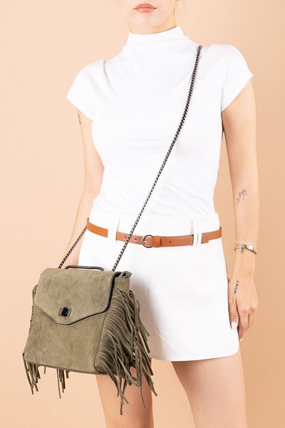 Getcho Dream Women's Genuine Suede Tassel Shoulder Bag and Crossbody Bag