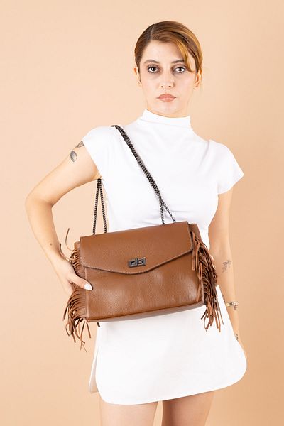 Getcho Dream Women's Genuine Tassel Shoulder Bag and Crossbody Bag